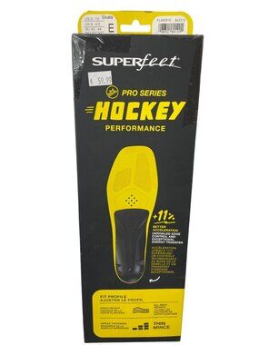 Superfeet Pro Series Hockey Performance Yellow Insoles US 9-10 NWT